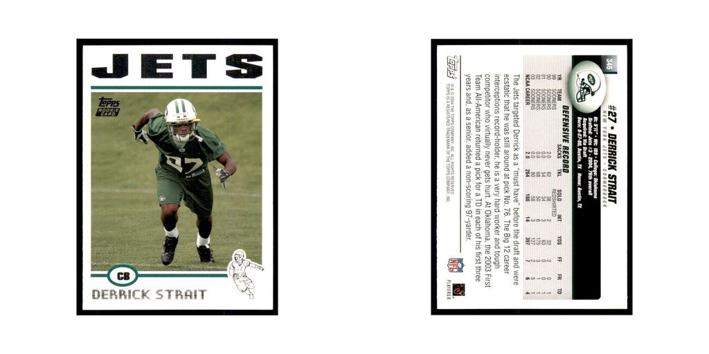 2004 Topps Derrick Strait RC Jets #346