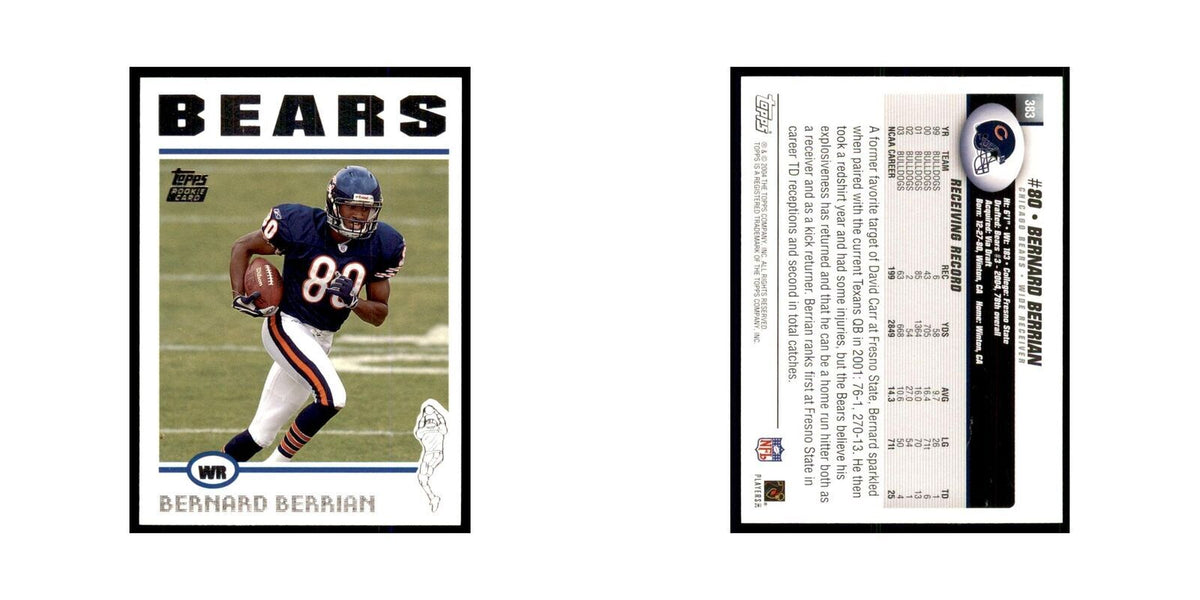 2004 Topps Bernard Berrian RC Bears #383