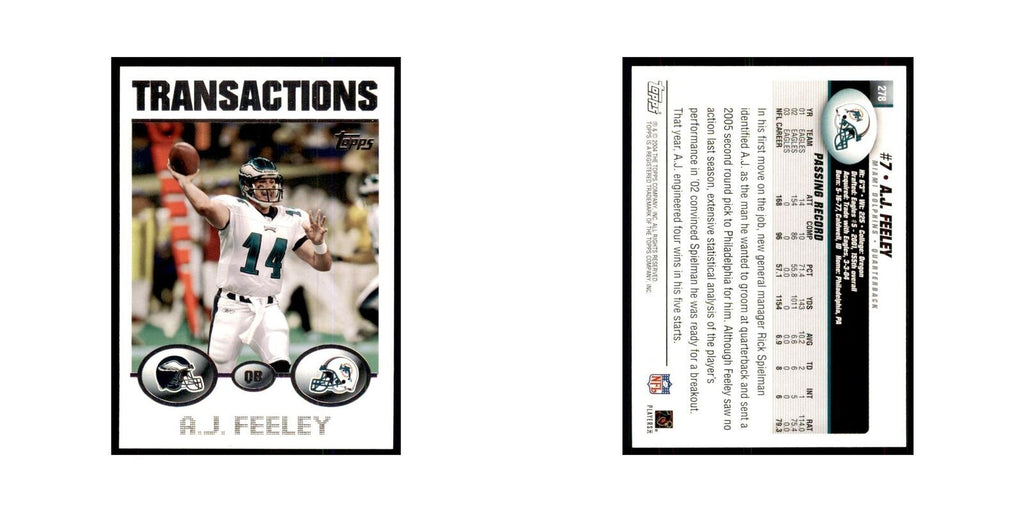 2004 Topps A.J. Feeley Dolphins #278