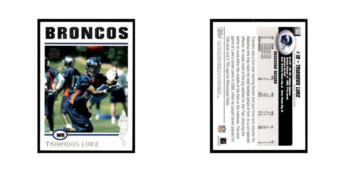 2004 Topps Triandos Luke RC Broncos #369