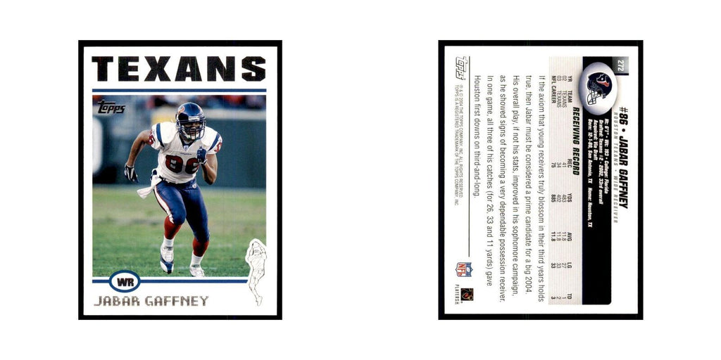 2004 Topps Jabar Gaffney Texans #272