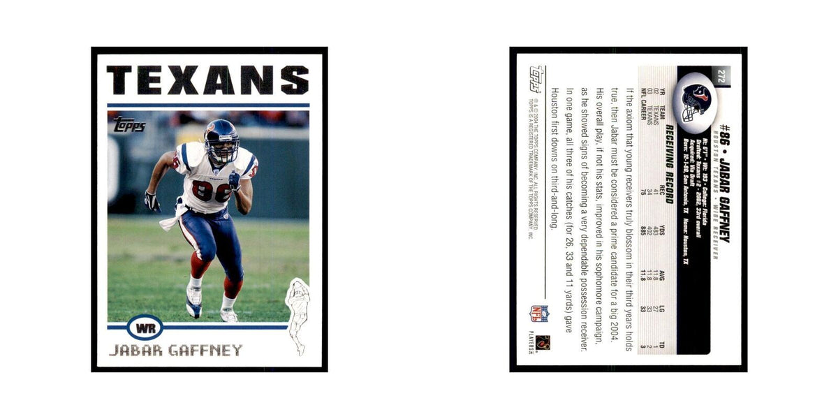 2004 Topps Jabar Gaffney Texans #272