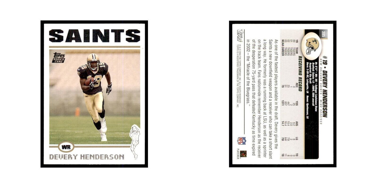 2004 Topps Devery Henderson RC Saints #385