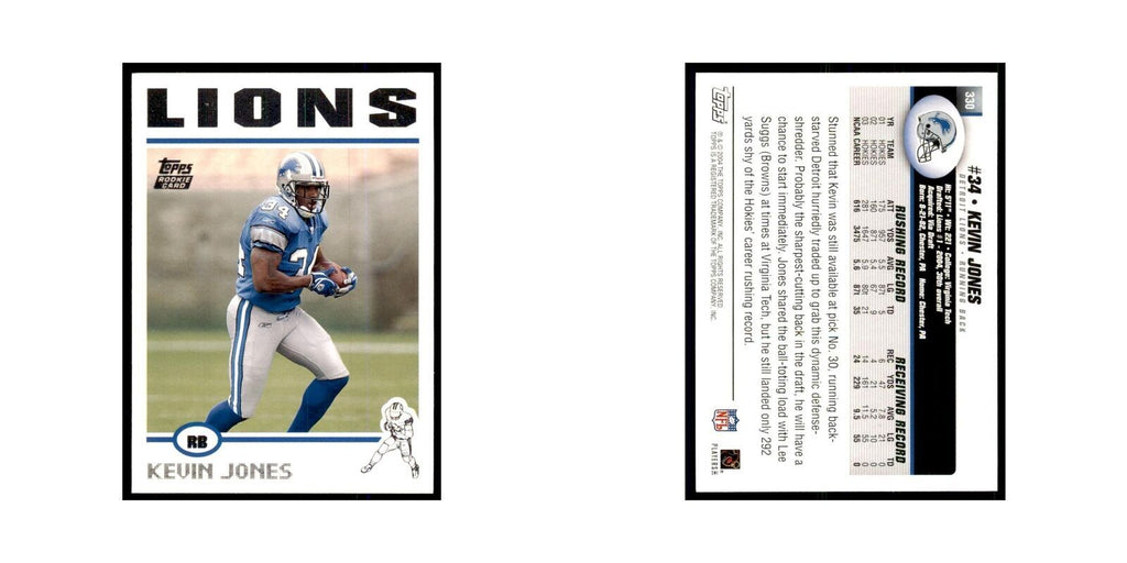 2004 Topps Kevin Jones RC Lions #330