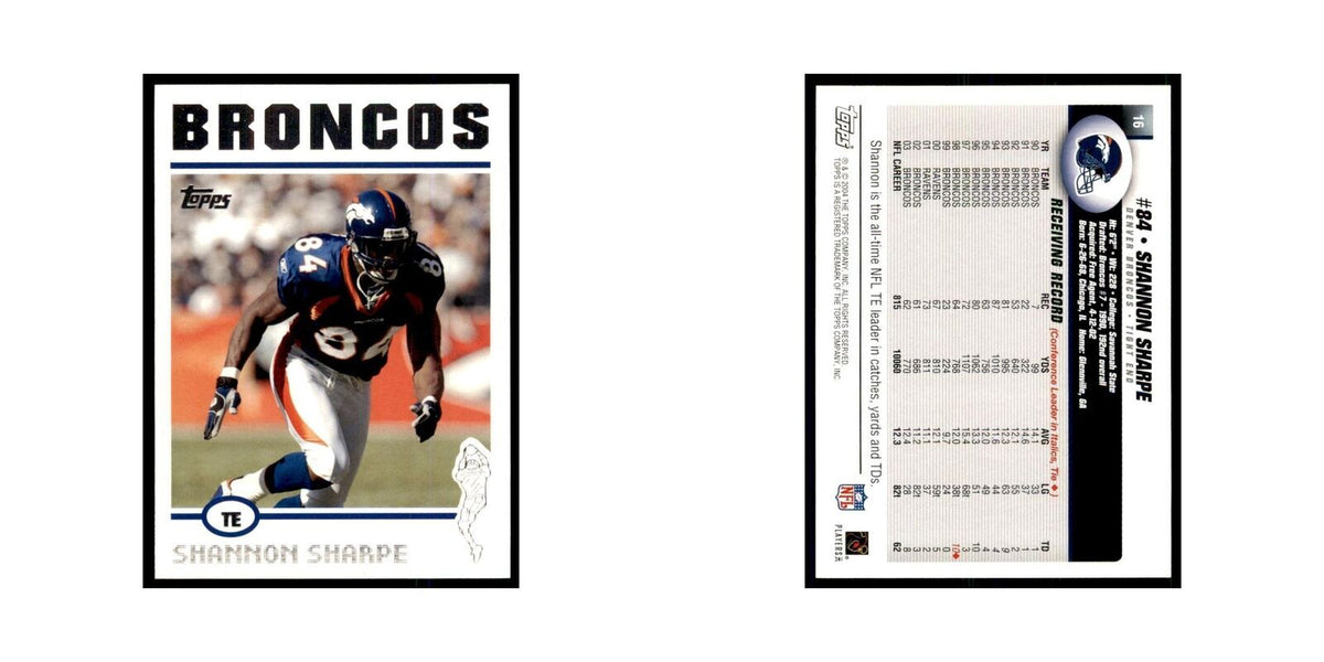 2004 Topps Shannon Sharpe Broncos #16