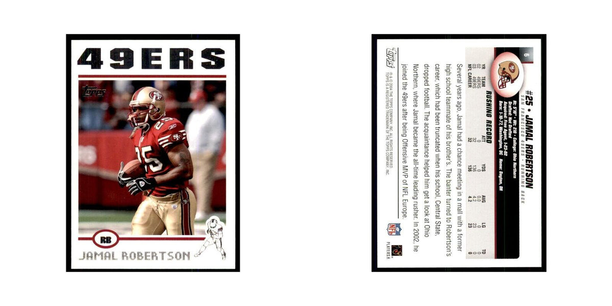 2004 Topps Jamal Robertson 49ers #6