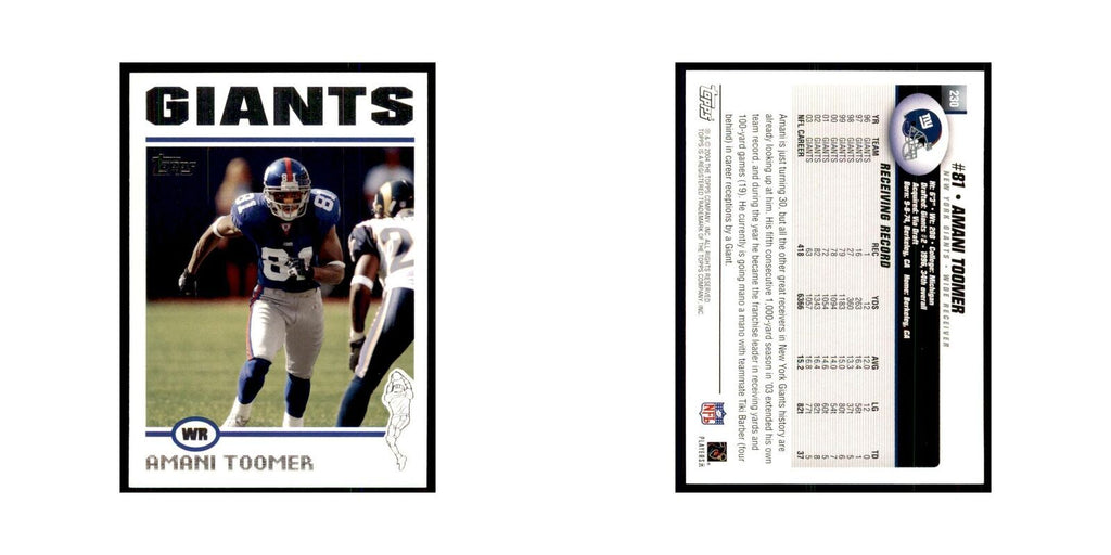 2004 Topps Amani Toomer Giants #230