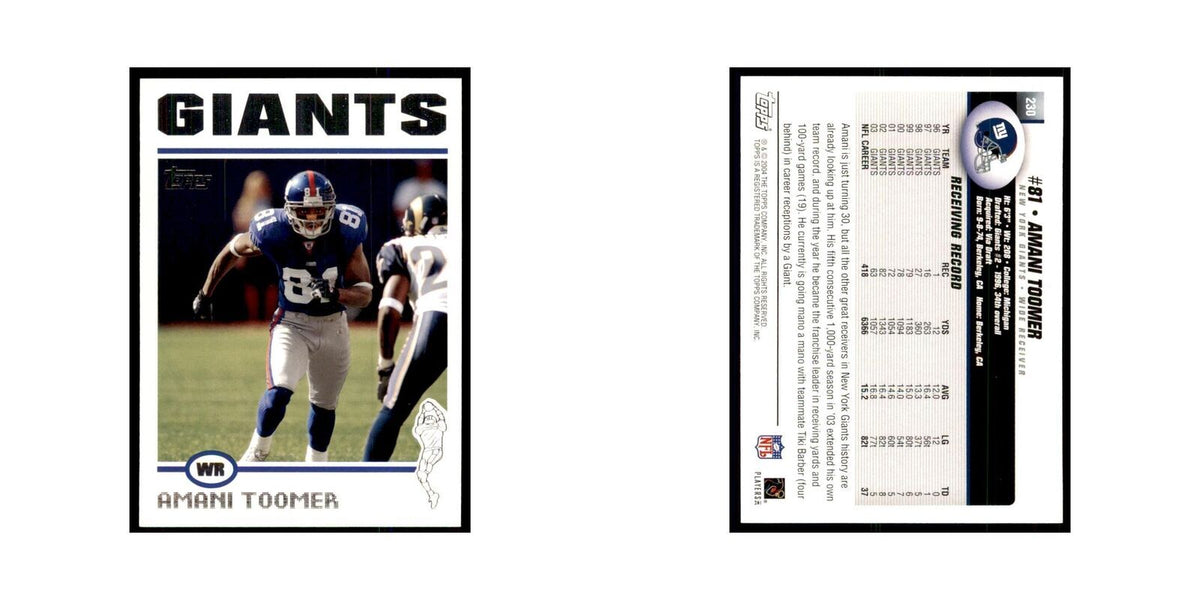 2004 Topps Amani Toomer Giants #230