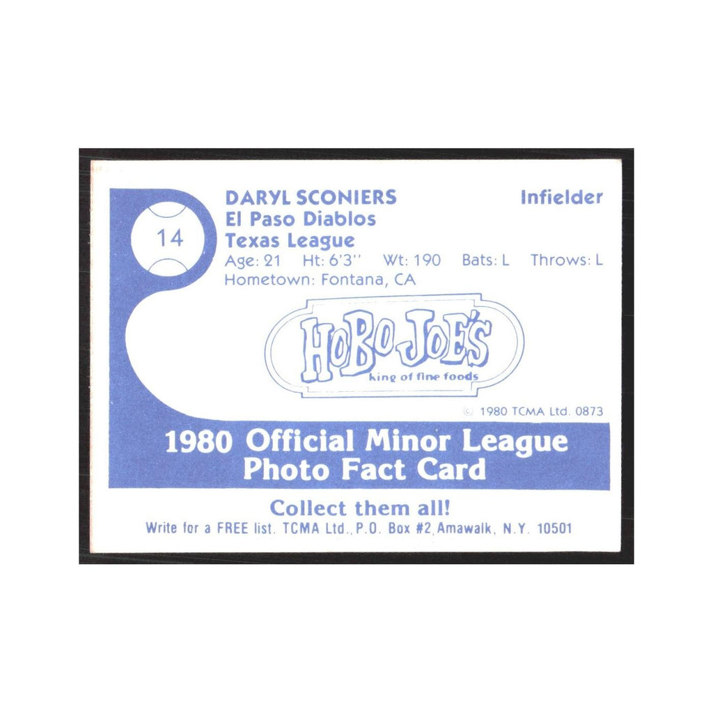 1980 TCMA Minor League Daryl Sconiers El Paso Diablos #14
