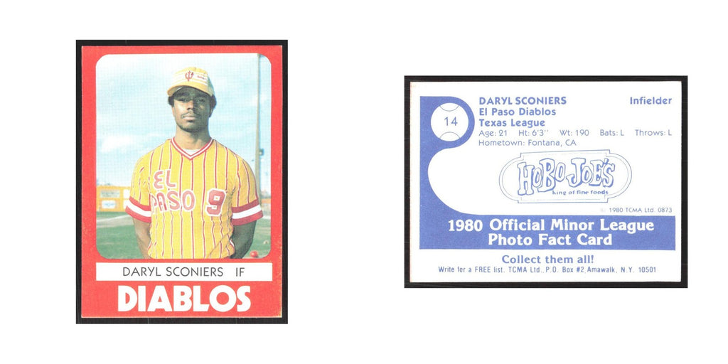 1980 TCMA Minor League Daryl Sconiers El Paso Diablos #14