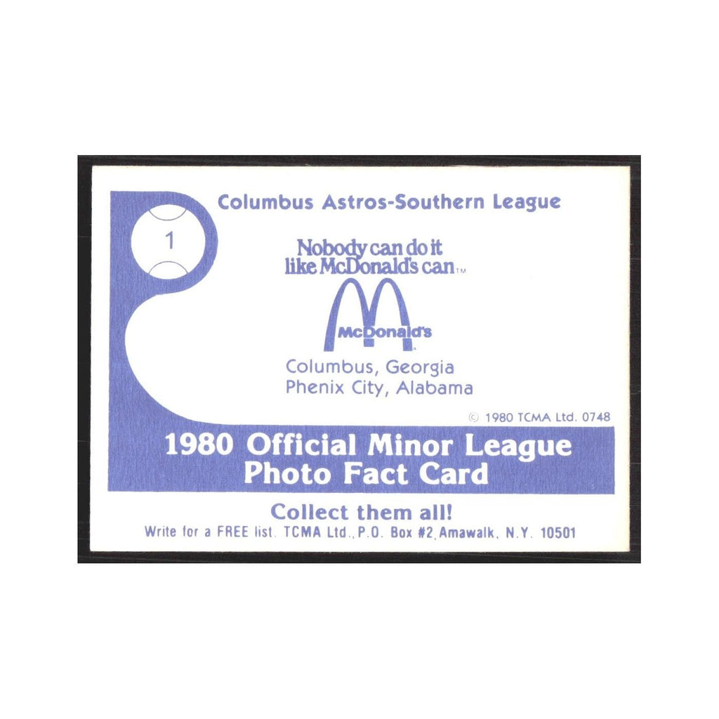 1980 TCMA Minor League Greg Cypret Columbus Astros #1