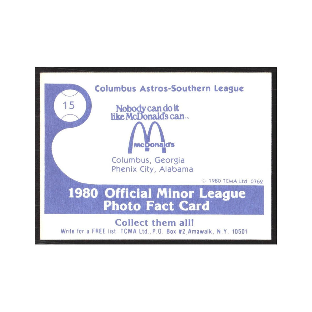 1980 TCMA Minor League Reggie Waller Columbus Astros #15
