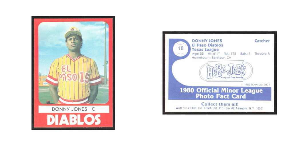 1980 TCMA Minor League Donny Jones El Paso Diablos #18