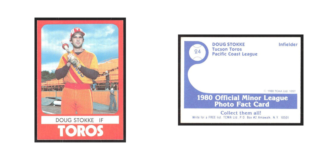 1980 TCMA Minor League Doug Stokke Tucson Toros #24