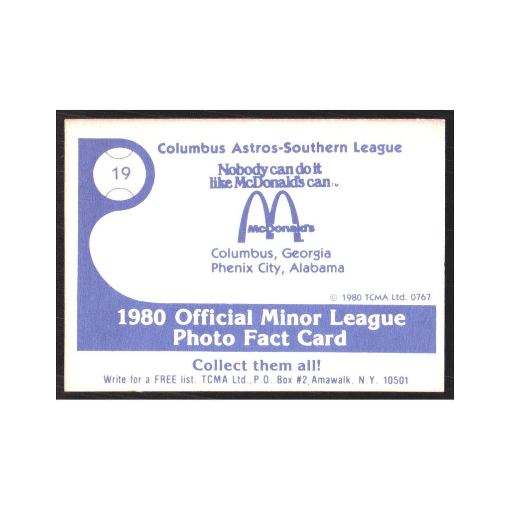 1980 TCMA Minor League Ron Meridith Columbus Astros #19