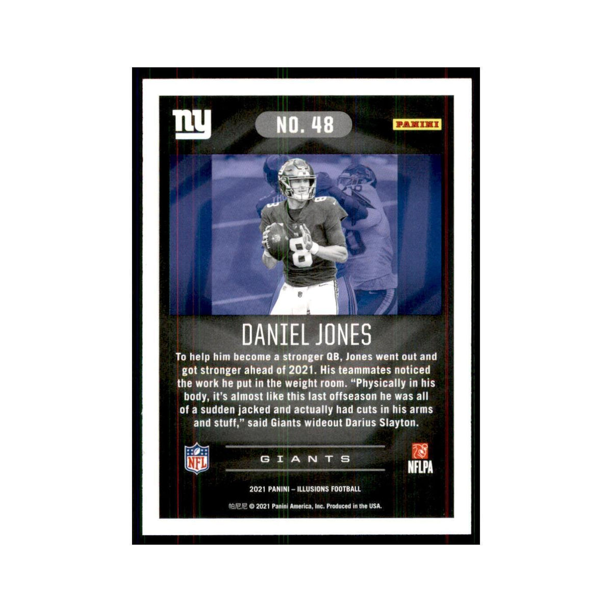 2021 Panini Illusions Daniel Jones Giants #48