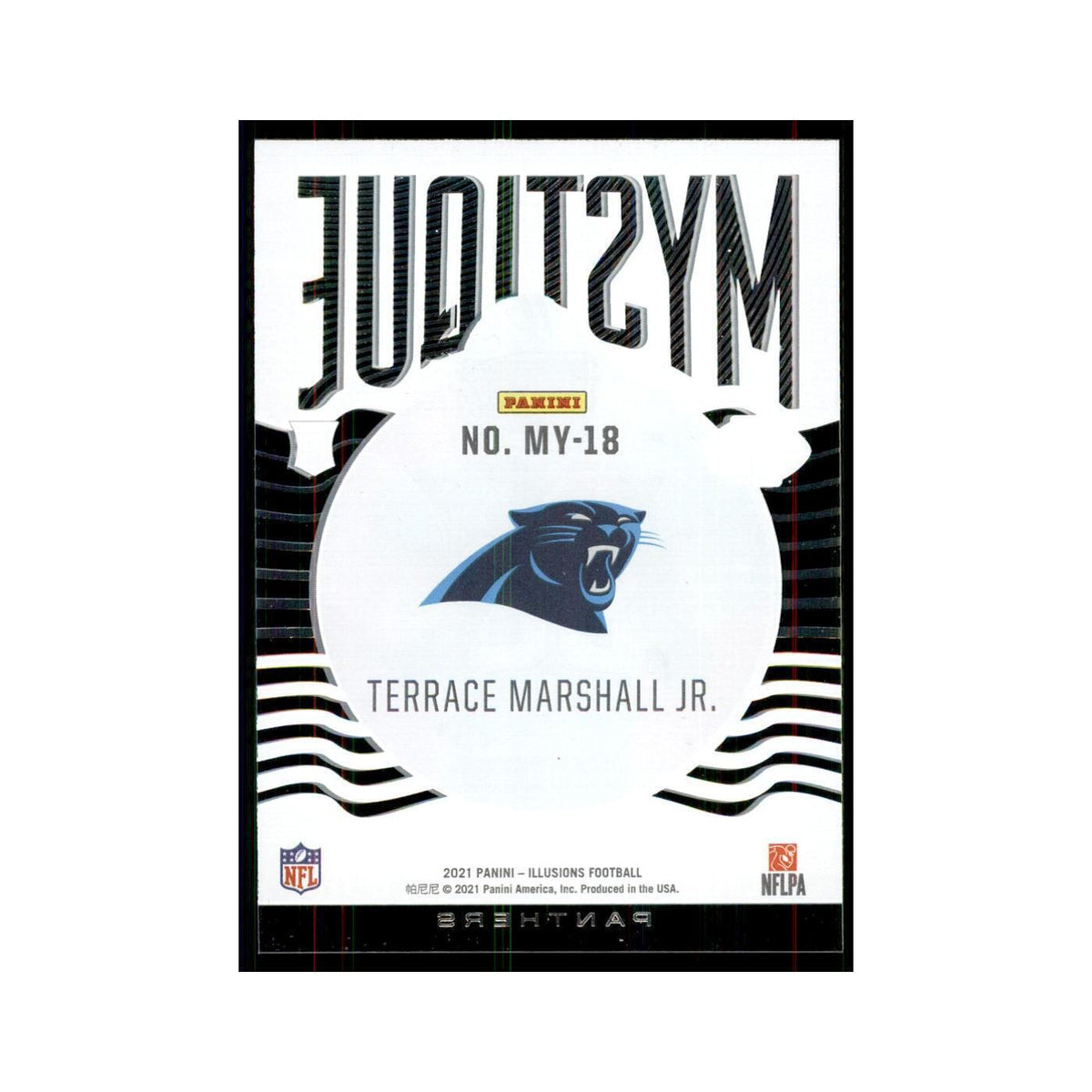 2021 Panini Illusions Mystique Terrace Marshall Jr. clear Panthers #MY18