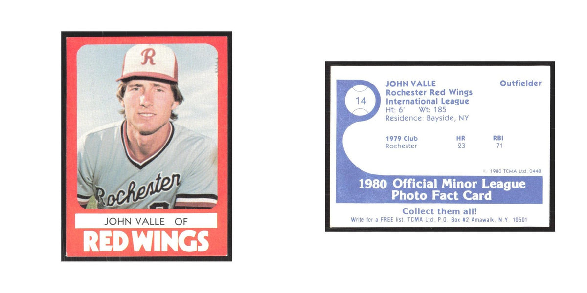 1980 TCMA Minor League John Valle Rochester Red Wings #14