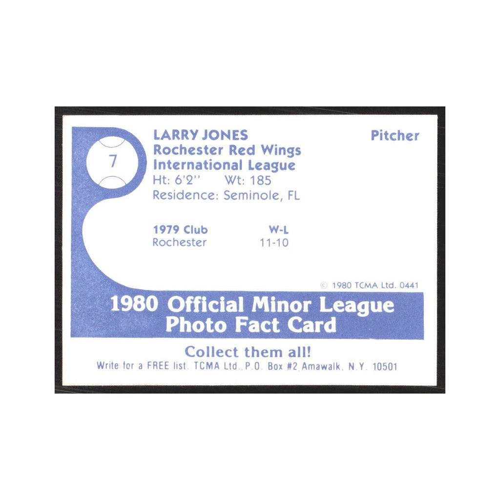 1980 TCMA Minor League Larry Jones Rochester Red Wings #7