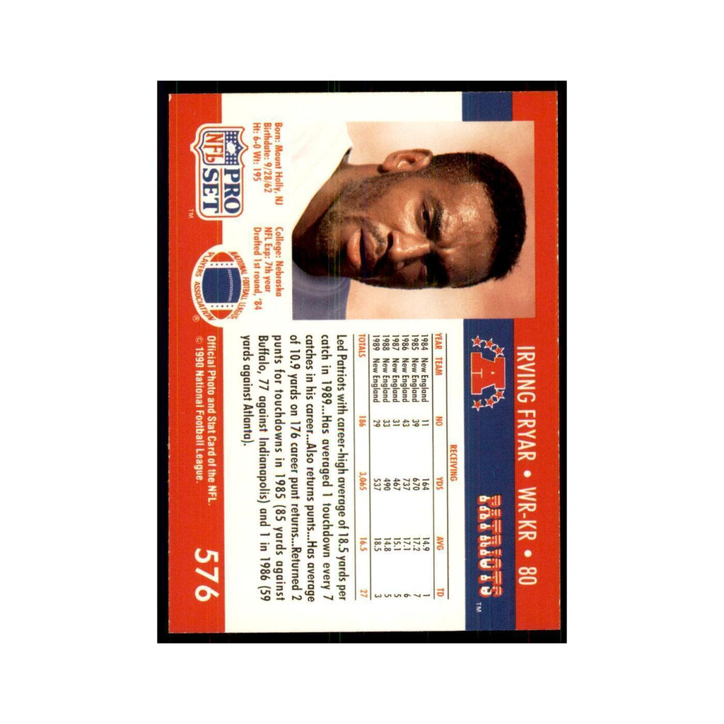1990 Pro Set Irving Fryar Patriots #576
