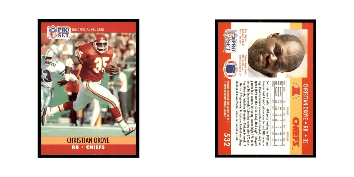 1990 Pro Set Christian Okoye Chiefs #532
