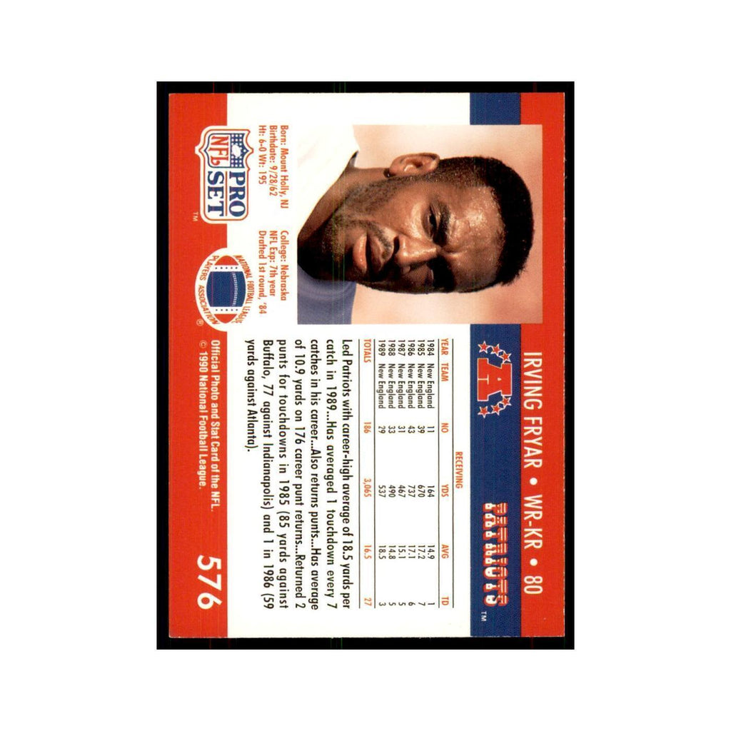 1990 Pro Set Irving Fryar Patriots #576