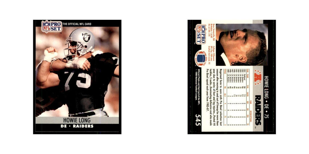 1990 Pro Set Howie Long Los Angeles Raiders #545