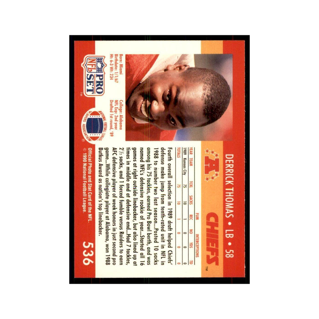 1990 Pro Set Derrick Thomas Chiefs #536