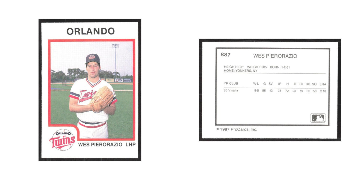 1987 ProCards Minor League Wes Pierorazio Orlando Twins #887