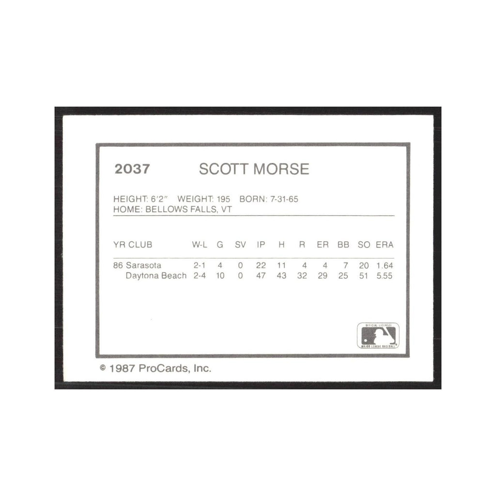 1987 ProCards Minor League Scott Morse Port Charlotte Rangers #2037