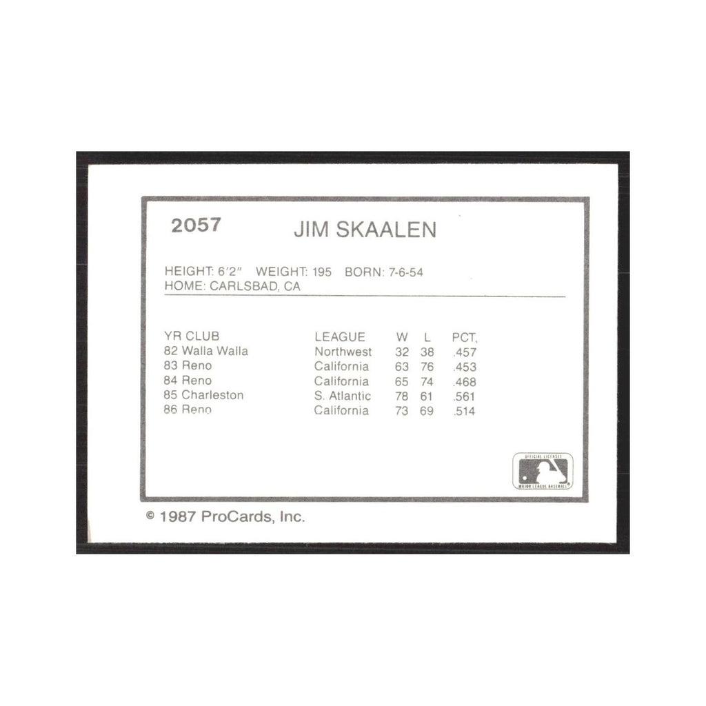 1987 ProCards Minor League Jim Skaalen Port Charlotte Rangers #2057