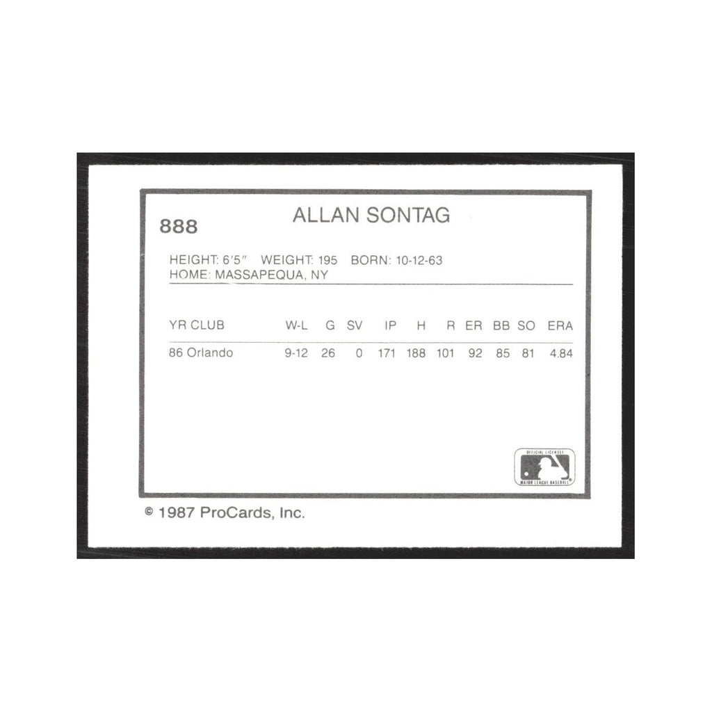 1987 ProCards Minor League Allan Sontag Orlando Twins #888