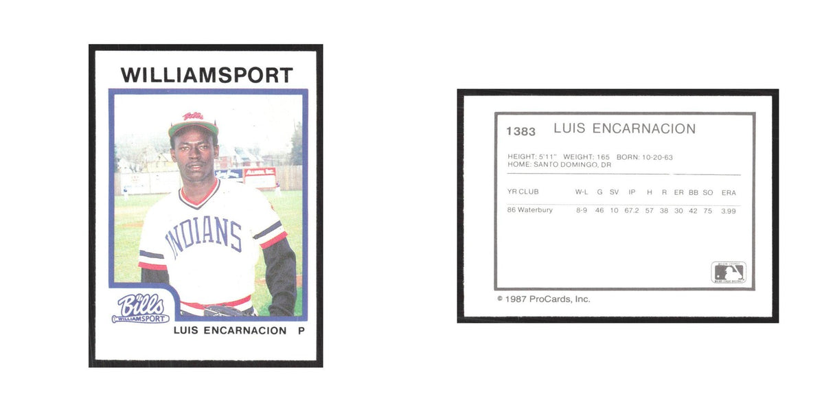 1987 ProCards Minor League Luis Encarnacion Williamsport Bills #1383