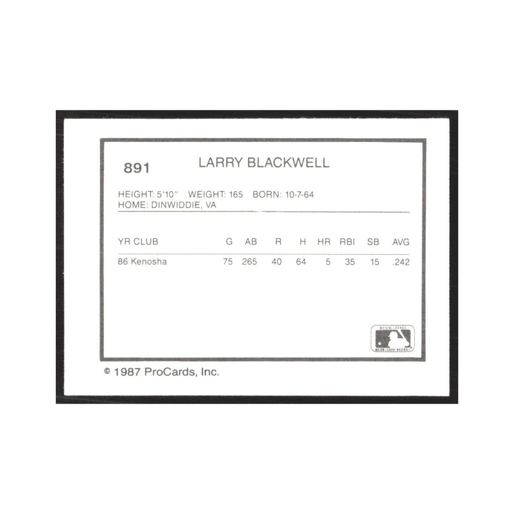 1987 ProCards Minor League Larry Blackwell Orlando Twins #891