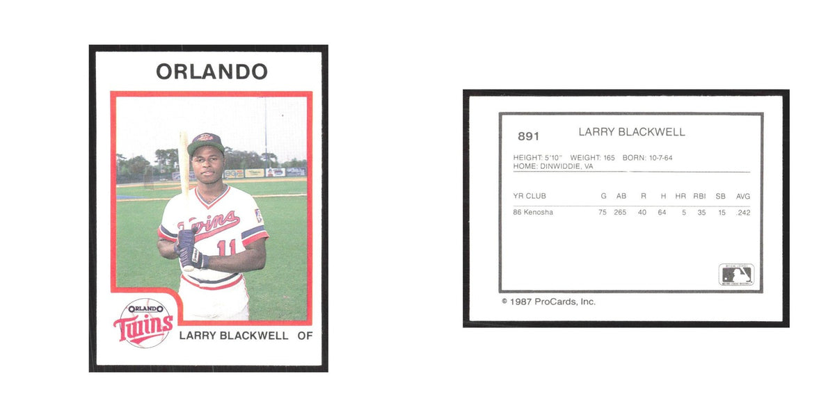 1987 ProCards Minor League Larry Blackwell Orlando Twins #891