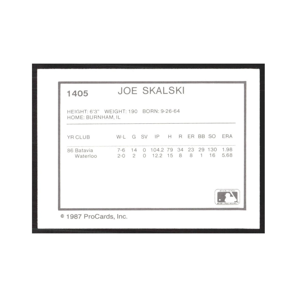 1987 ProCards Minor League Joe Skalski Williamsport Bills #1405