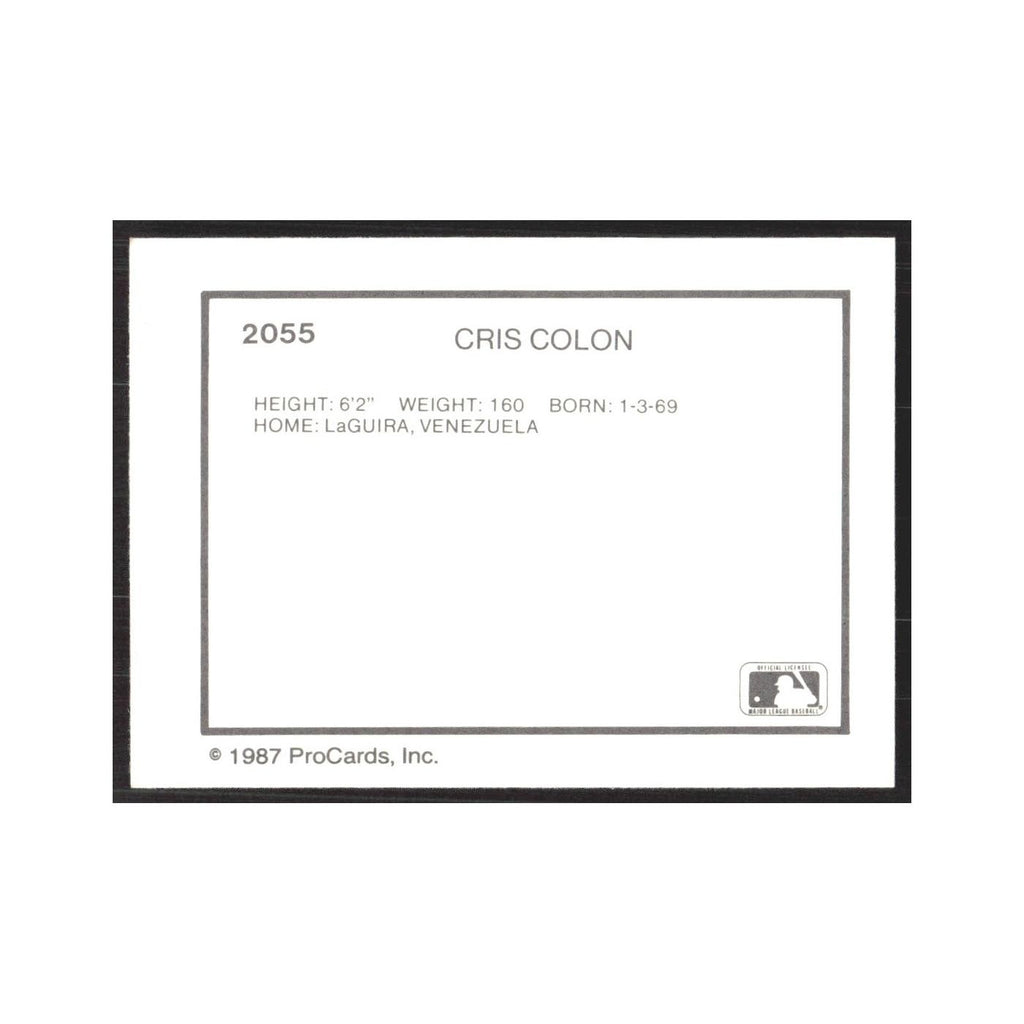 1987 ProCards Minor League Cris Colon Port Charlotte Rangers #2055