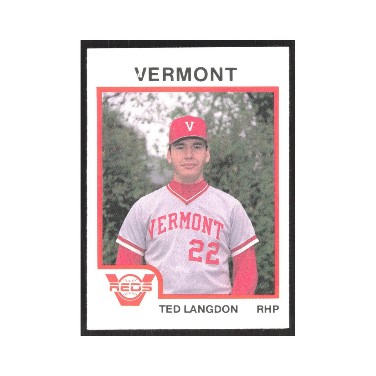 1987 ProCards Minor League Ted Langdon Vermont Reds #816