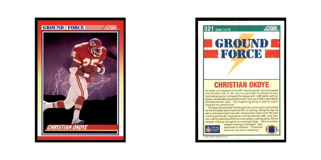 1990 Score Christian Okoye Chiefs #321