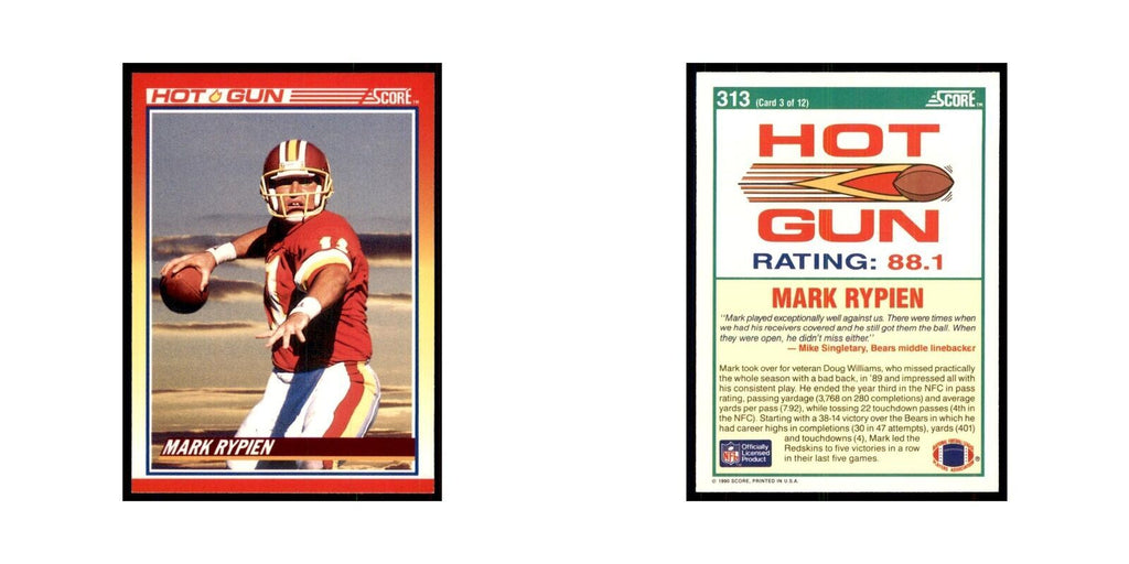 1990 Score Mark Rypien Redskins #313