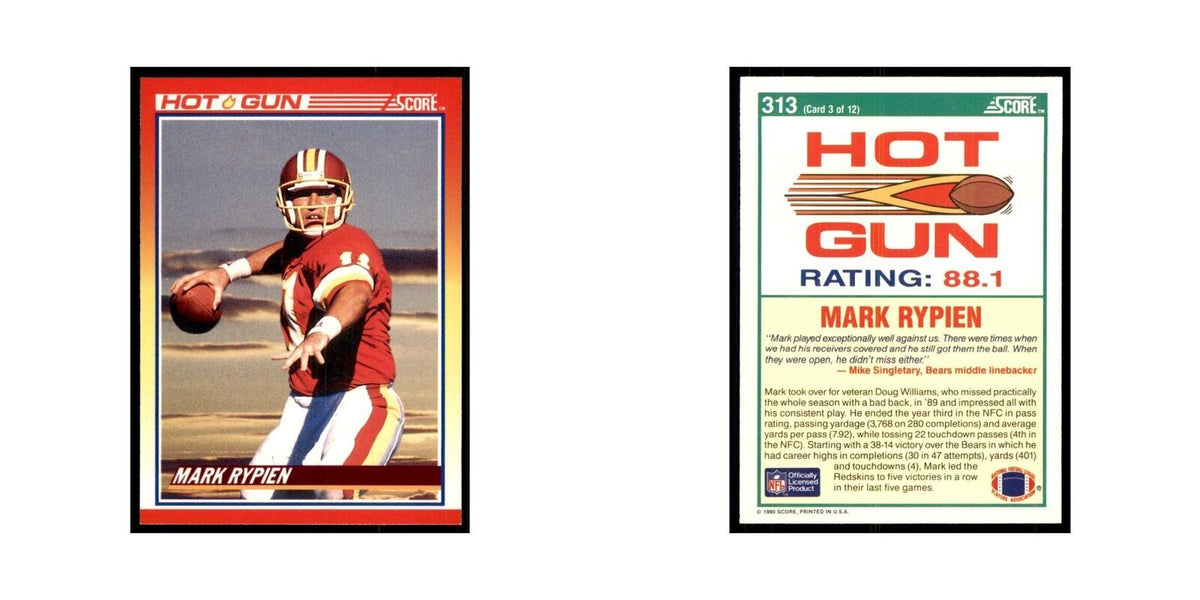 1990 Score Mark Rypien Redskins #313