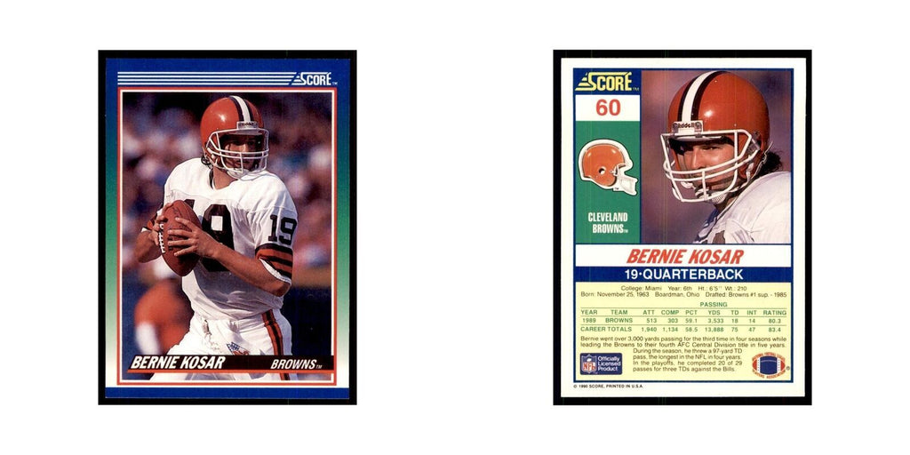 1990 Score Bernie Kosar Browns #60