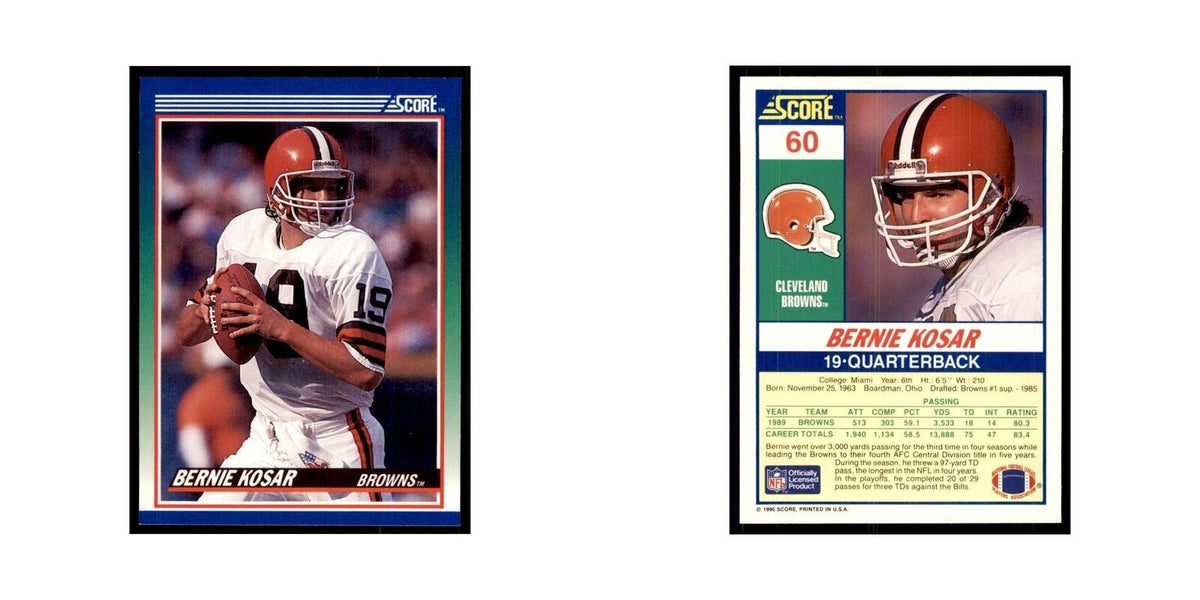 1990 Score Bernie Kosar Browns #60