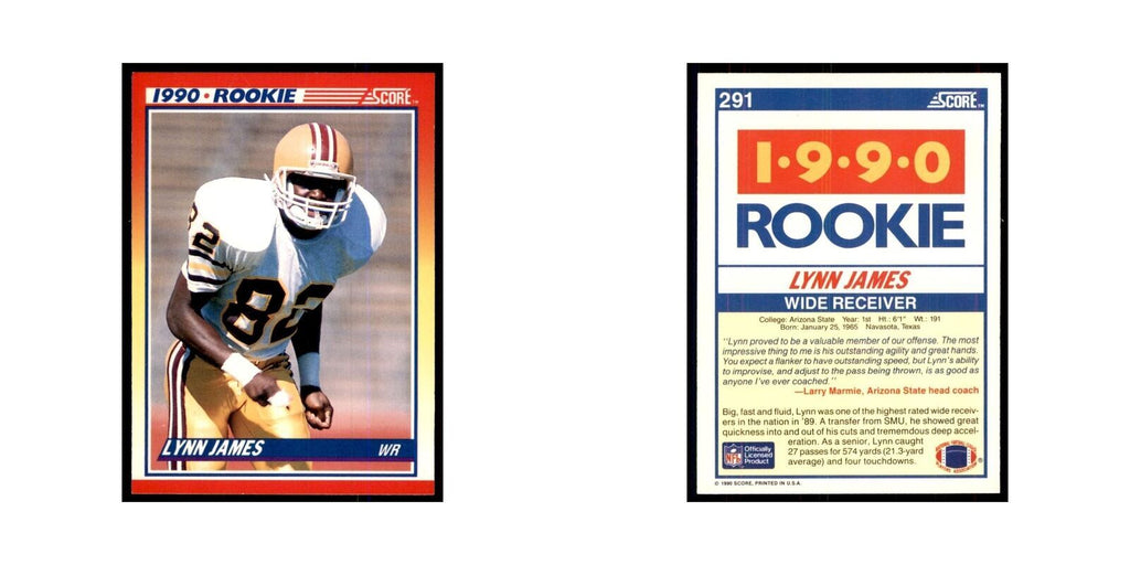 1990 Score Lynn James RC Arizona State Sun Devils #291