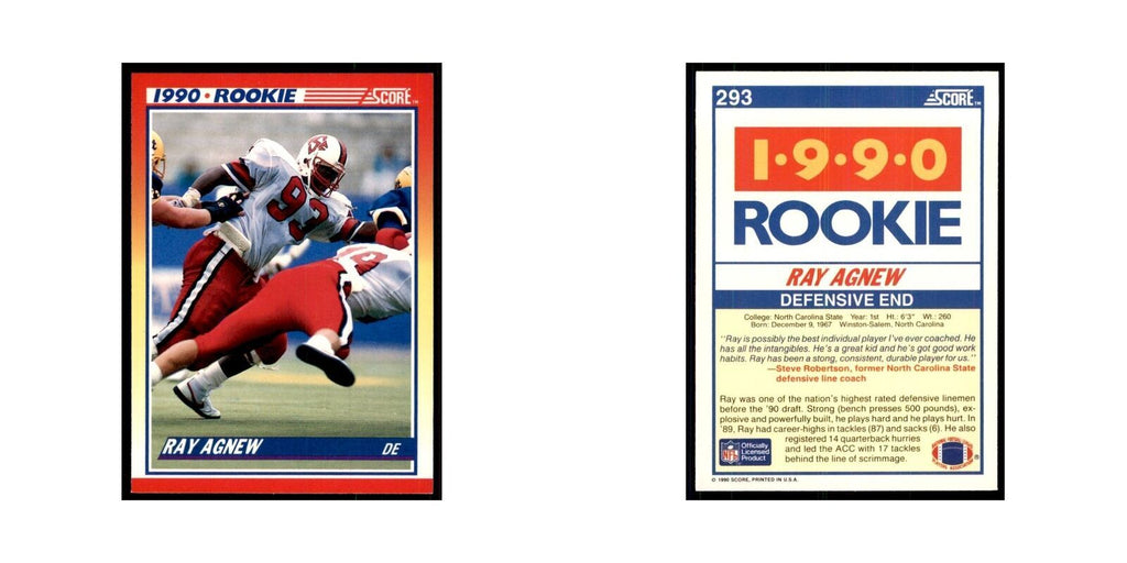 1990 Score Ray Agnew RC NC State Wolfpack #293