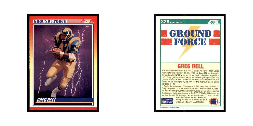 1990 Score Greg Bell Rams #328