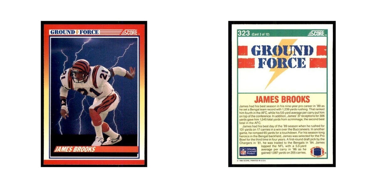1990 Score James Brooks Bengals #323