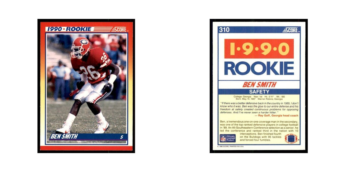 1990 Score Ben Smith RC Georgia Bulldogs #310