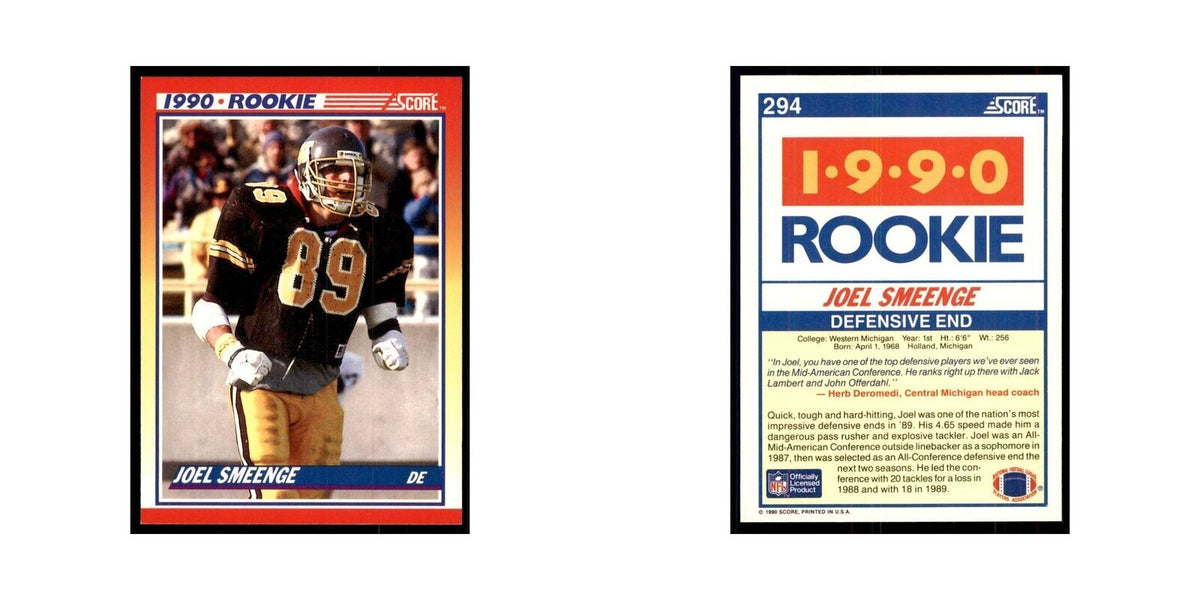 1990 Score Joel Smeenge RC Western Michigan Broncos #294