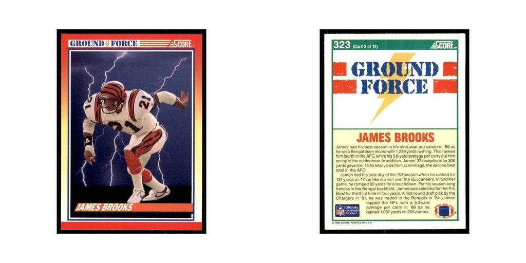 1990 Score James Brooks Bengals #323